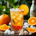 Летний бриз - коктейль с пивом и сиропом розы